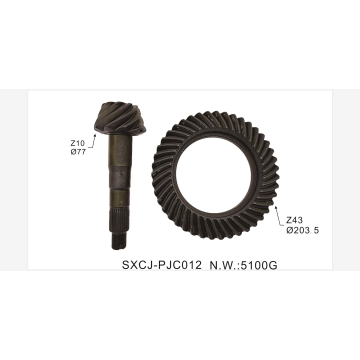 Crown wheel pinion gear for japanese car Toyota Land Cruiser 41201-69825 Good quality and low price